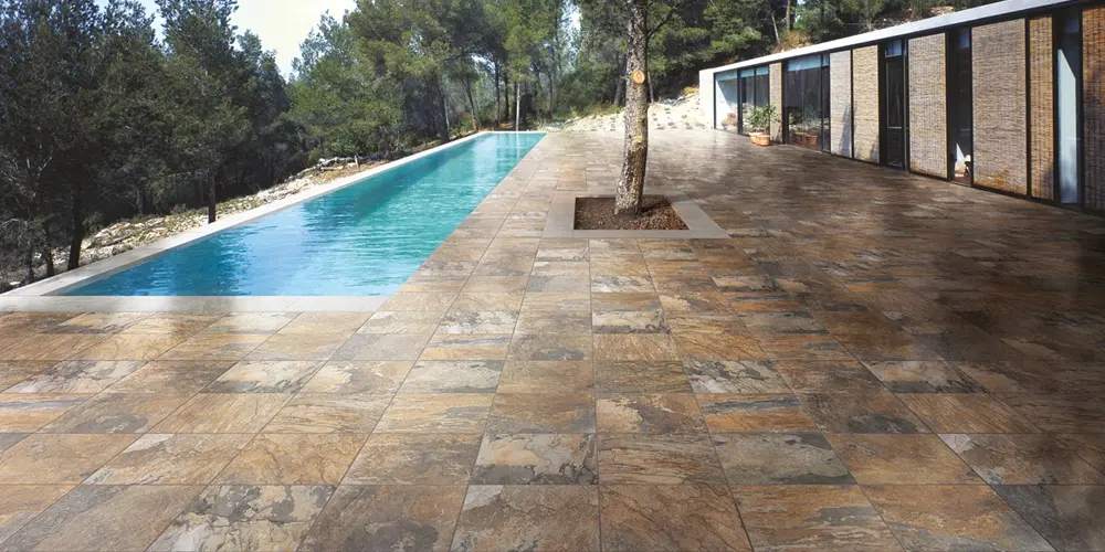 tuiles de quartz extérieur
