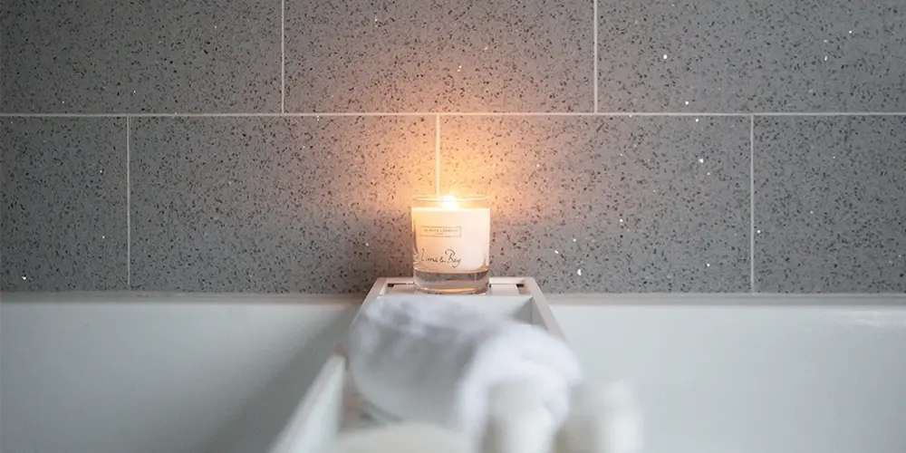 tuiles de quartz salle de bain