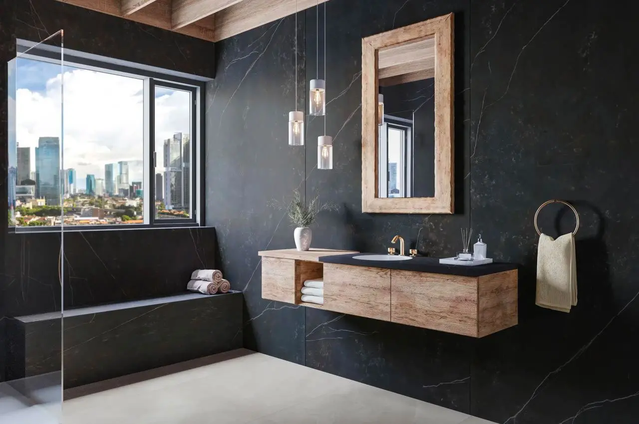 Comptoir de quartz salle de bain
