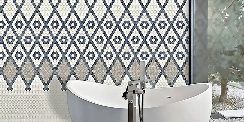 Céramique à motifs de salle de bain