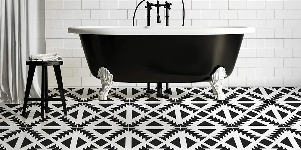 Céramique de ciment salle de bain