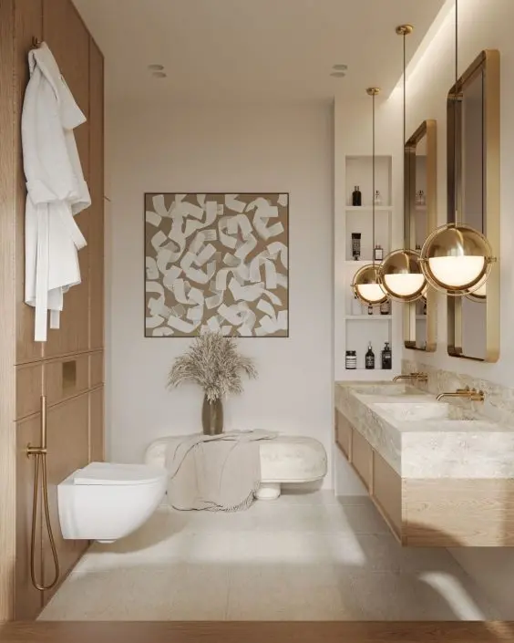 Comptoir de salle de bain champêtre