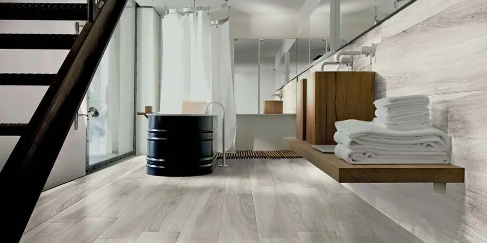 céramique imitation bois salon