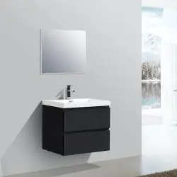 vanité de salle de bain noir
