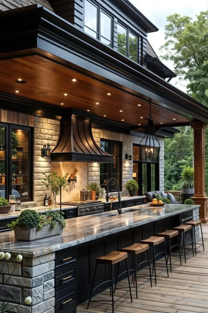 cuisine extérieur foncé